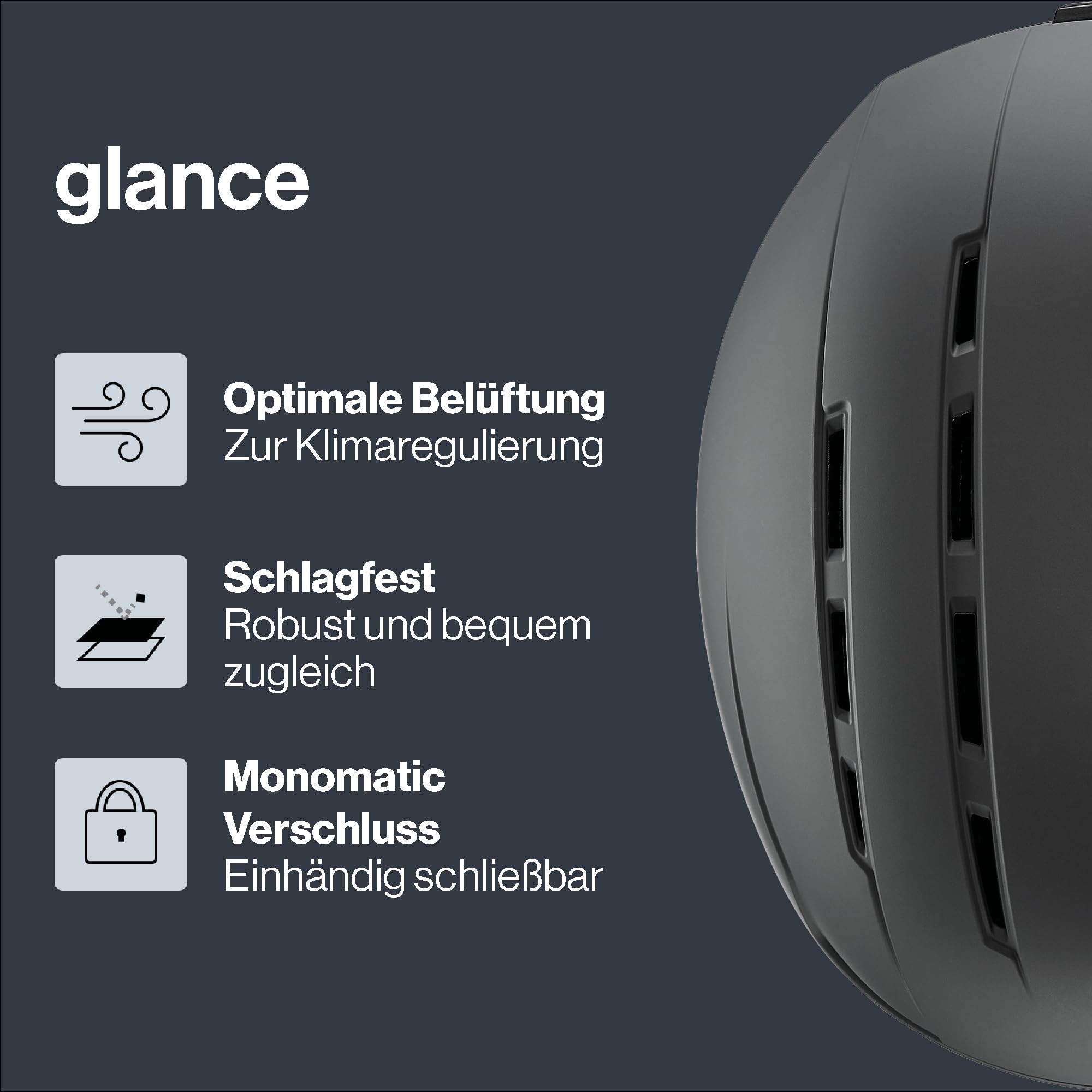 uvex Glance - robuster Skihelm für Damen und Herren - individuelle Größenanpassung - optimierte Belüftung