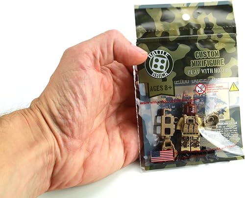 Miniatura 4 de Battle Brick Minifigura personalizada de soldado de las fuerzas especiales afroamericanas | Accesorios fabricados en los Estados Unidos | Minifig
