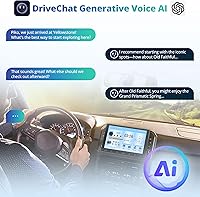 Vista 6 de A5L 10.1 pulgadas Android Double DIN Estéreo, CarPlay inalámbrico y Android Auto, DriveChat AI, salida HDMI, control IoT, arranque rápido