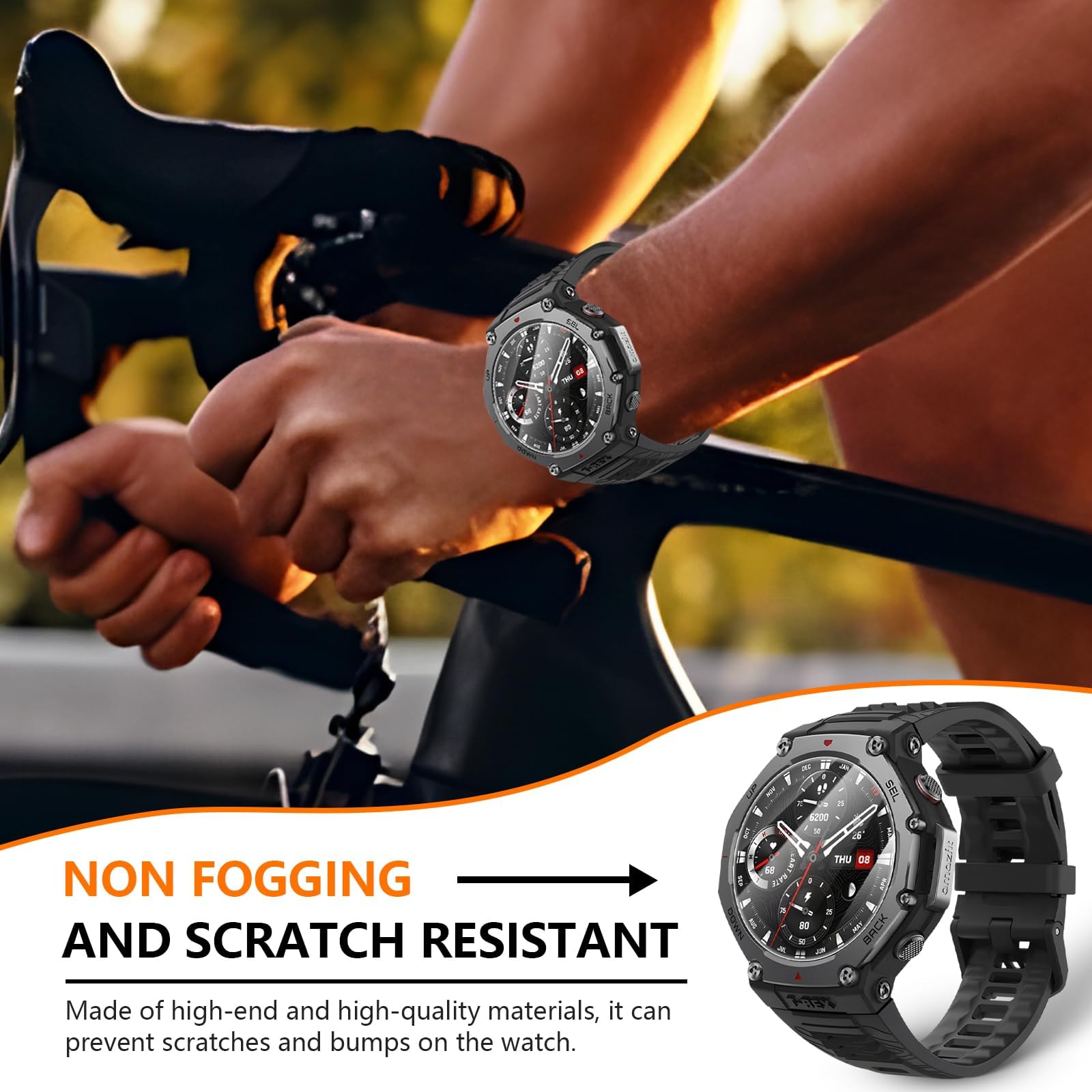 4 Vetri Temperati 9H Per Amazfit T-Rex 3 – Anti-graffio, Oleofobici, Installazione Senza Bolle