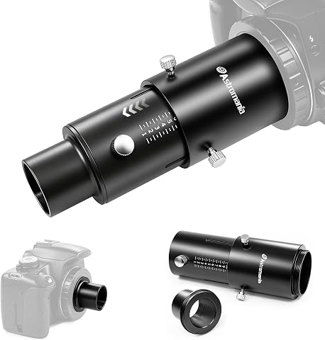 Astromania Upgraded Telescope Camera Adapter - 1.25 inch Extension Tube Kit for Astrophotography
