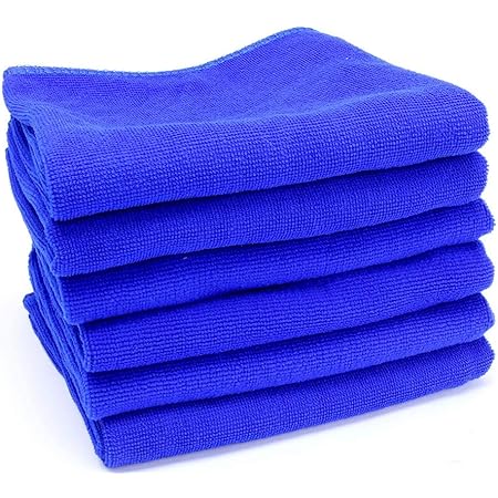 Amazon 万能 薄手タイプ マイクロファイバークロス タオル 約28x28cm 50枚組 洗車 拭き上げ ふき取り 自動車 車 クロス タオル 車 バイク