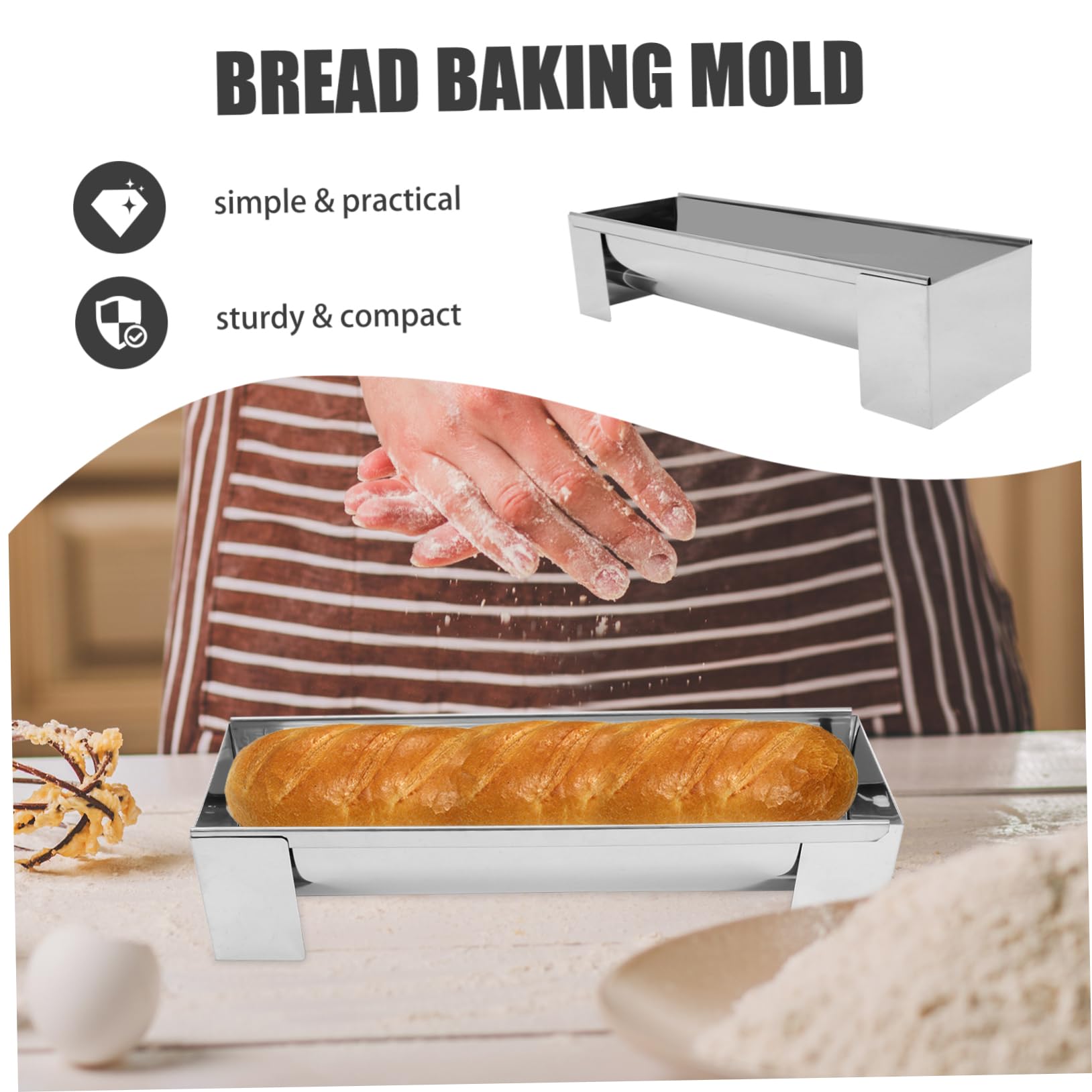 Alipis Lot De 5 Moules À Gâteaux en Acier Inoxydable en Forme De U Outils De Cuisson Polyvalents pour Un Usage Domestique