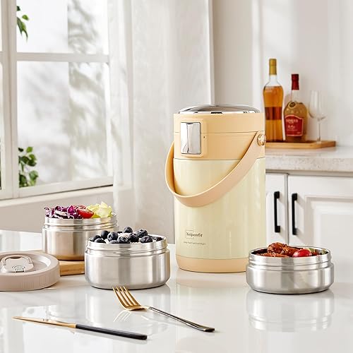 Miniatura 6 de Termo de comida caliente de acero inoxidable para adultos de 78 onzas con aislamiento al vacío, boca ancha, termo de comida caliente con mantiene el