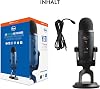 blue microphones yeti usb microphone blackout (for recording and streaming on pc and mac three condenser capsules four polar patterns headphone output and volume control plug and play)