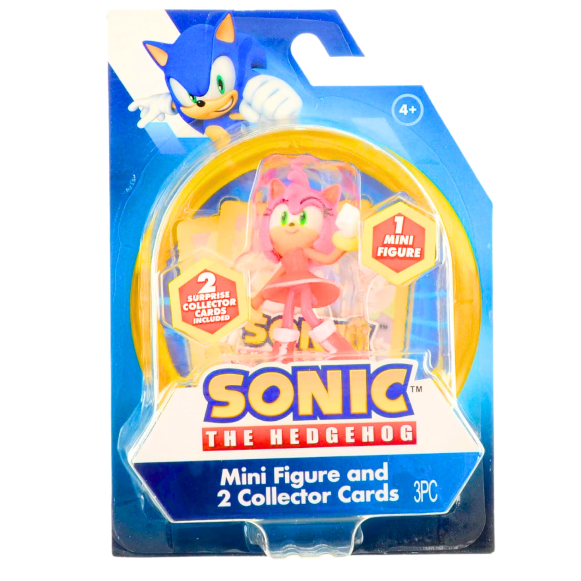 Sonic The Hedgehog Bewegliche Actionfiguren, 7,6 cm, 8 cm, komplettes Set mit allen 6 Stück – Sonic, Amy Rose, Shadow, Tails, Knuckles & Doctor Edgeman