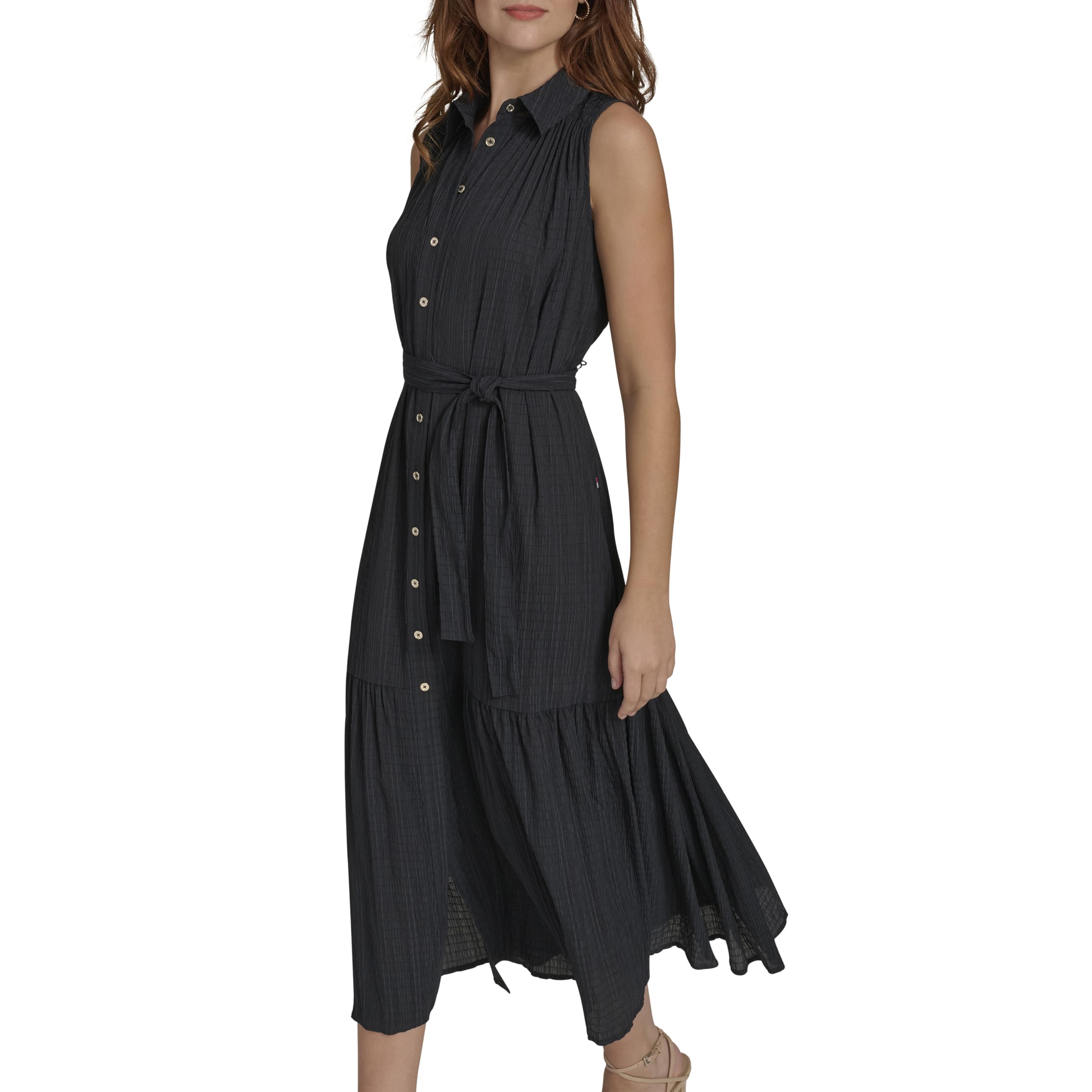 Tommy Hilfiger Damen Sleeveless Midi Shirt Dress Kleid