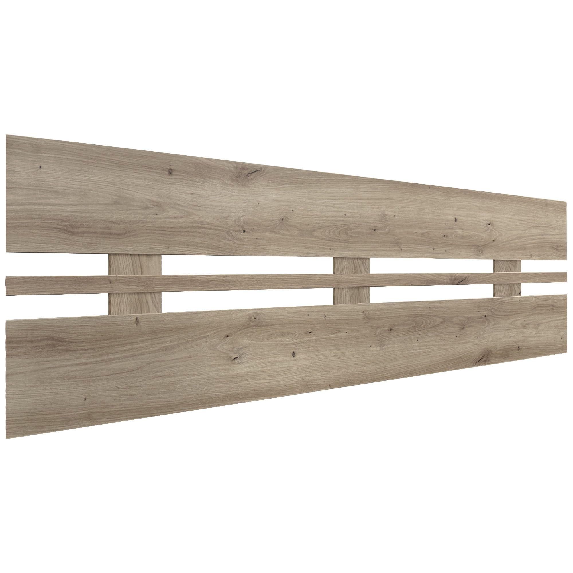 DHOME Testiera in Legno Riciclato MDF Orizzontale Larga per Letto con Pallet Ferramenta Inclusa (160x46 Orizzontale Larga, Rovere)