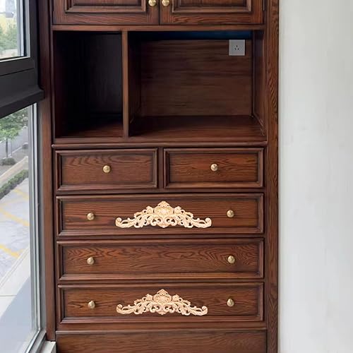 Miniatura 9 de 1 apliques largos tallados en madera, apliques de madera tallada para ventana, cama, puerta, pared, muebles, chimenea, (1.8 x 5.1 in18,90 x 5,12