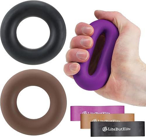 Miniatura 1 de Kit de entrenamiento de fuerza de agarre, fortalecedor eficaz de antebrazo para ejercicio de manos y dedos, ejercitadores ideales para fuerza de