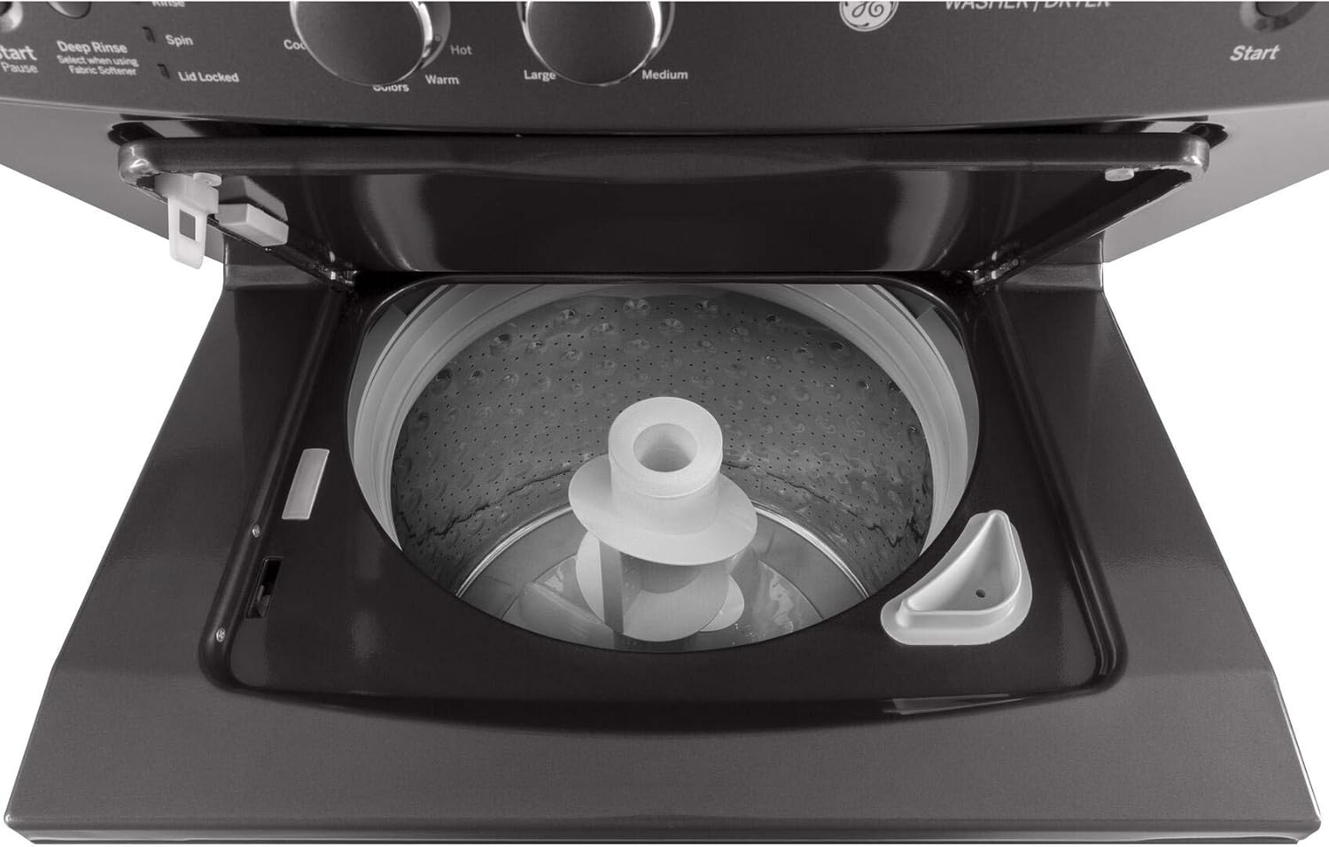 GE 3.8 cu. ft. Washer 5.9 cu. ft. Electric Dryer Combo in Diamond Gray GUD27ESPMDG