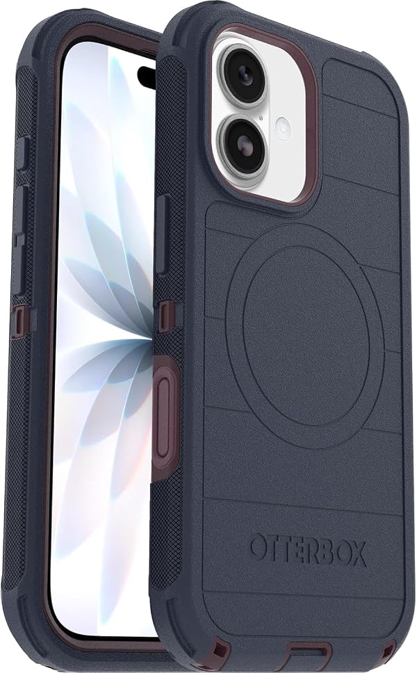 OtterBox iPhone 17 (Only) - Defender Series Case - Indigo Tulip (Blue & Purple) - Holster Clip Included - Snaps on MagSafe - Tough - Rugged & Durable by OtterBox - Used condition - Image 7