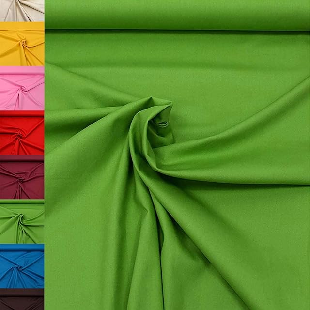 MAGAM-Stoffe Alina tkanina bawełniana, 100% bawełna, Öko-Tex, towar sprzedawany na metry, kupon (100 cm, 10. zielony)