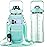 Chokoter Half Gallon Water Bottle with Sleeve, 64OZ Motivational Water Bottle with Straw & Time Marker, BPA Free Leakproof Large Sports Water Bottle, Reusable Water Jug for Workout Gym Sport
