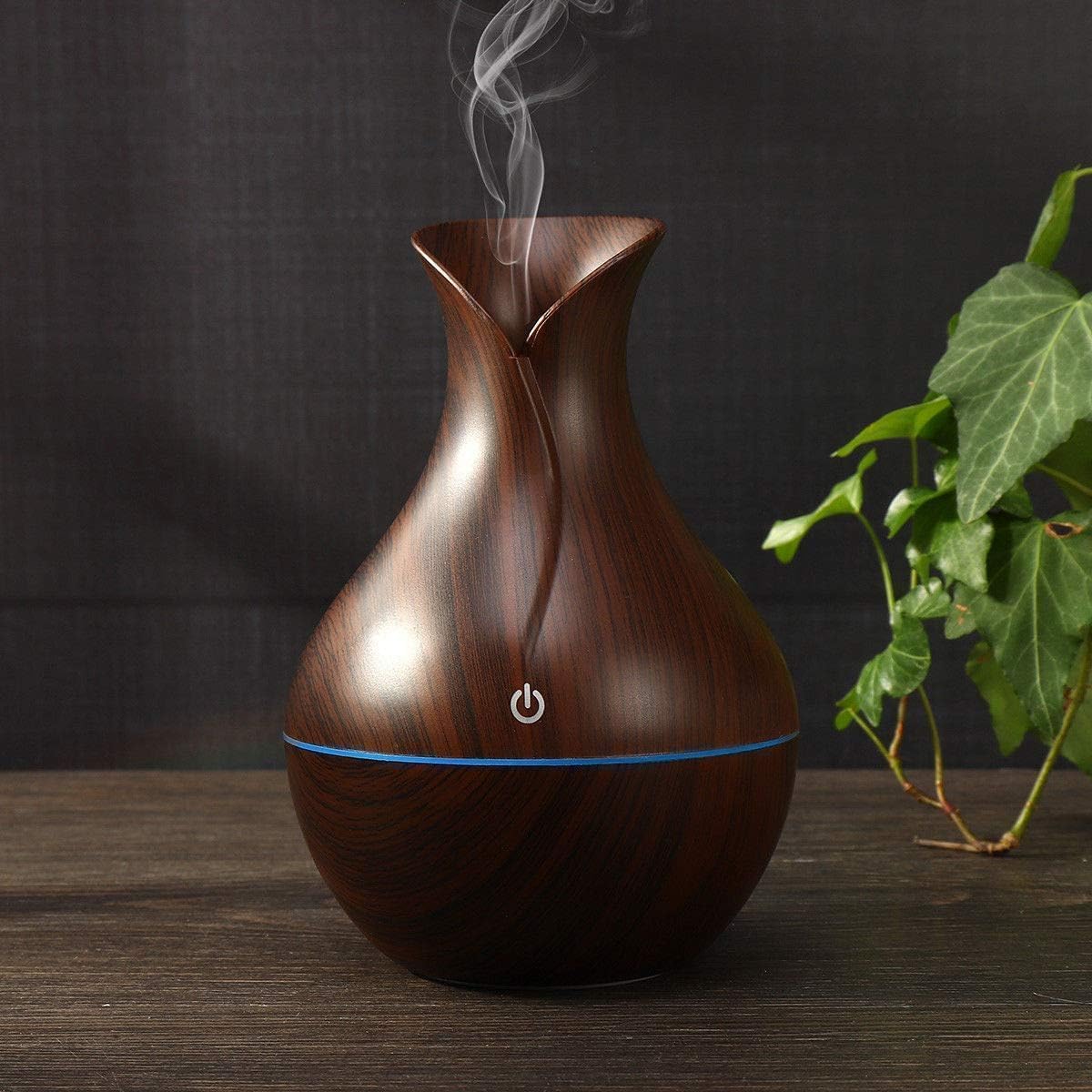 Aroma Diffuser Essential Oil Humidifier with LED Light – Wood Grain Ultrasonic Cool Mist Air Humidifier for Home, Office, Aromatherapy & Relaxation-image-46