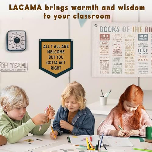 Miniatura 6 de Lacama Decoración retro de pared para dormitorio universitario, pancarta retro para colgar en la pared de la universidad con texto en inglés "All