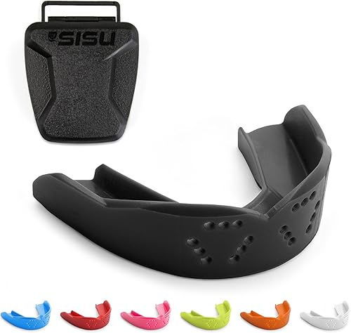 Miniatura 16 de SISU Protector bucal 3D, preformado, protección de fácil ajuste para lacrosse, fútbol, hockey, deportes de equipo, remodelable hasta 20 veces,