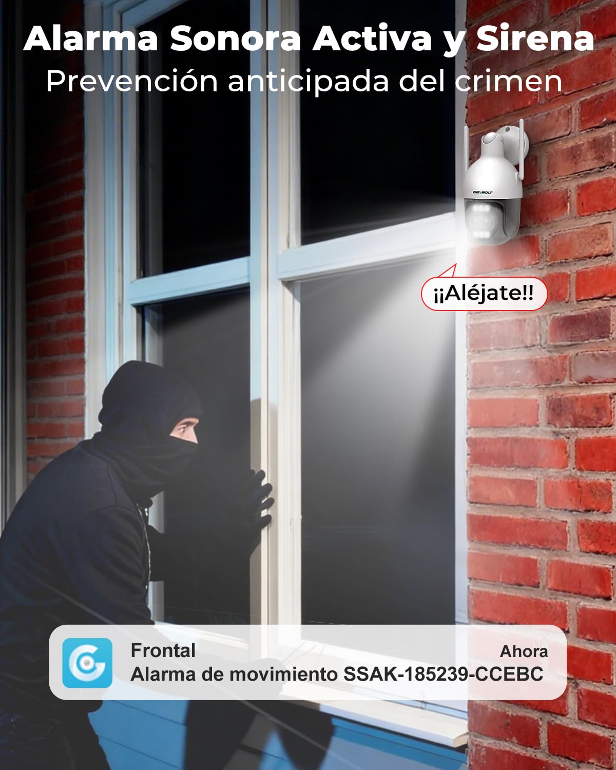 GENBOLT 4K WiFi Cámara Vigilancia Exteriores con PoE,Cámara CCTV IP de Doble Lente de 8MP Cámara Seguridad Exterior con Zoom Híbrido 10X y Seguimiento Automático de Personas y Vehículos(2,4&5GHz)
