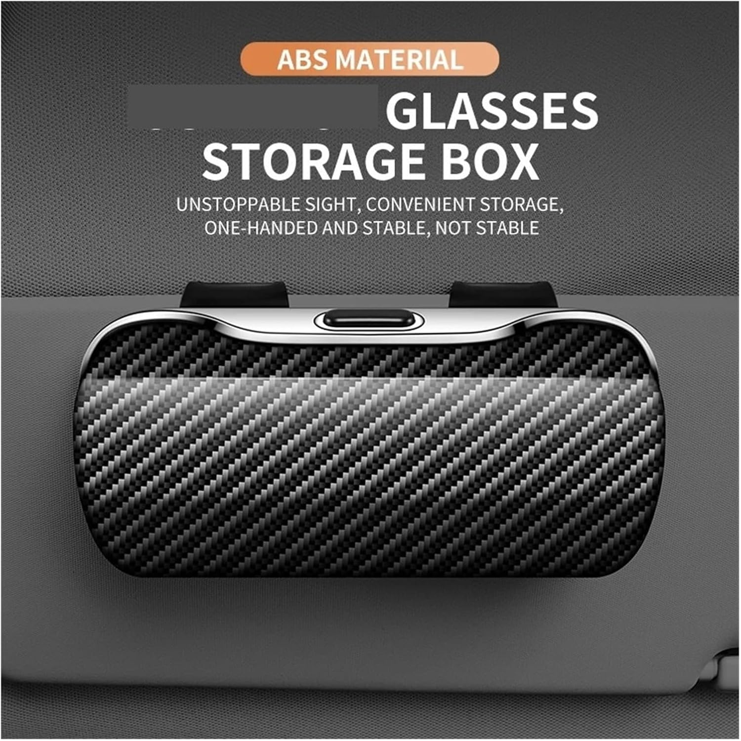 Car Glasses Cases for Carbon Fiber Pattern Car Eyewear Storage Box Interior Accessory Sunglasses Case ABS Material Holder Visor Sunglasses Case