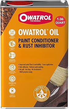 OWATROL Oil Rust Inhibitor for Metal & Paint Conditioner 34 Oz - Prevents Corrosion, Enhances Paint Adhesion, Smooth Application, Heat-Resistant, Ideal for Metal, Wood & Industrial Machinery