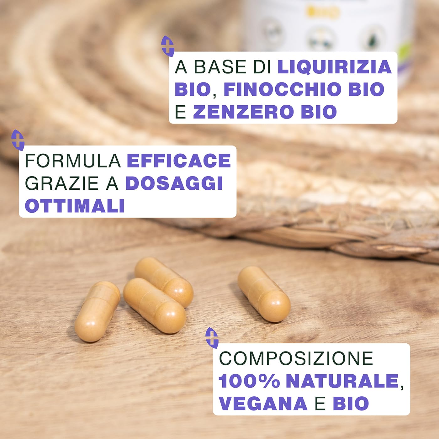 Digestione BIO | Comfort digestivo e salute dello stomaco | Liquirizia, Finocchio, Zenzero | Migliora la Digestione, riduce i Disturbi | 60 capsule da 400mg | Qualità superiore