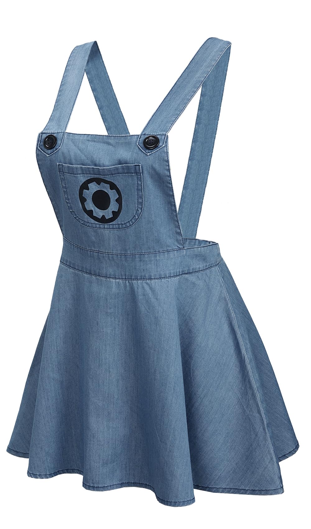 CutiePlusU Costume de barboteuse pour adulte avec entrejambe boutonnée - Salopette en jean méprisable