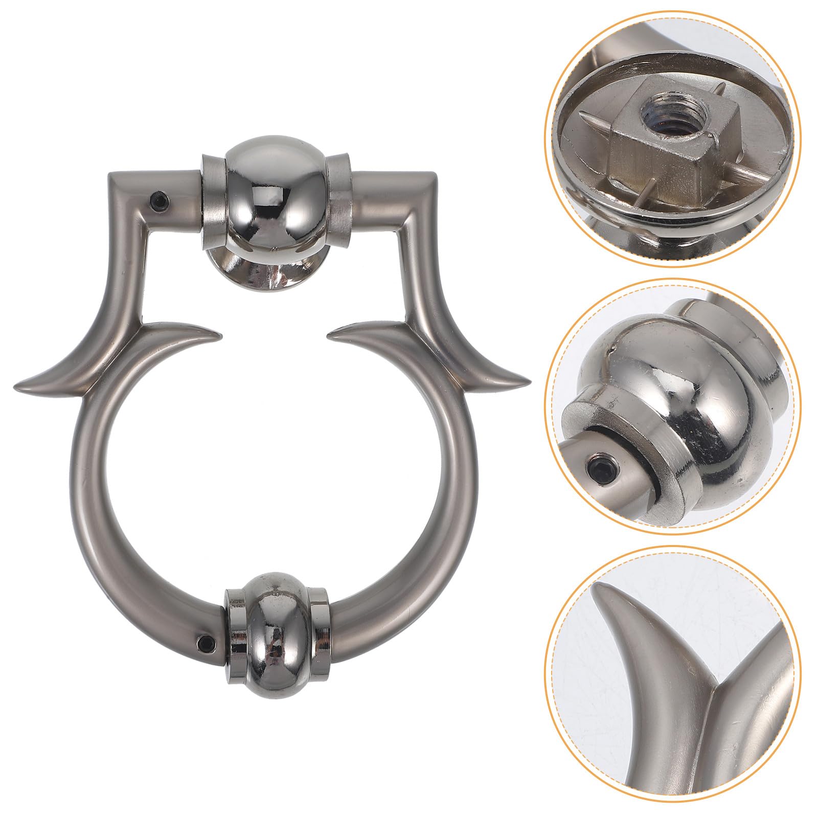 Aldaba decorativa de aleación de zinc color plata con diseño europeo