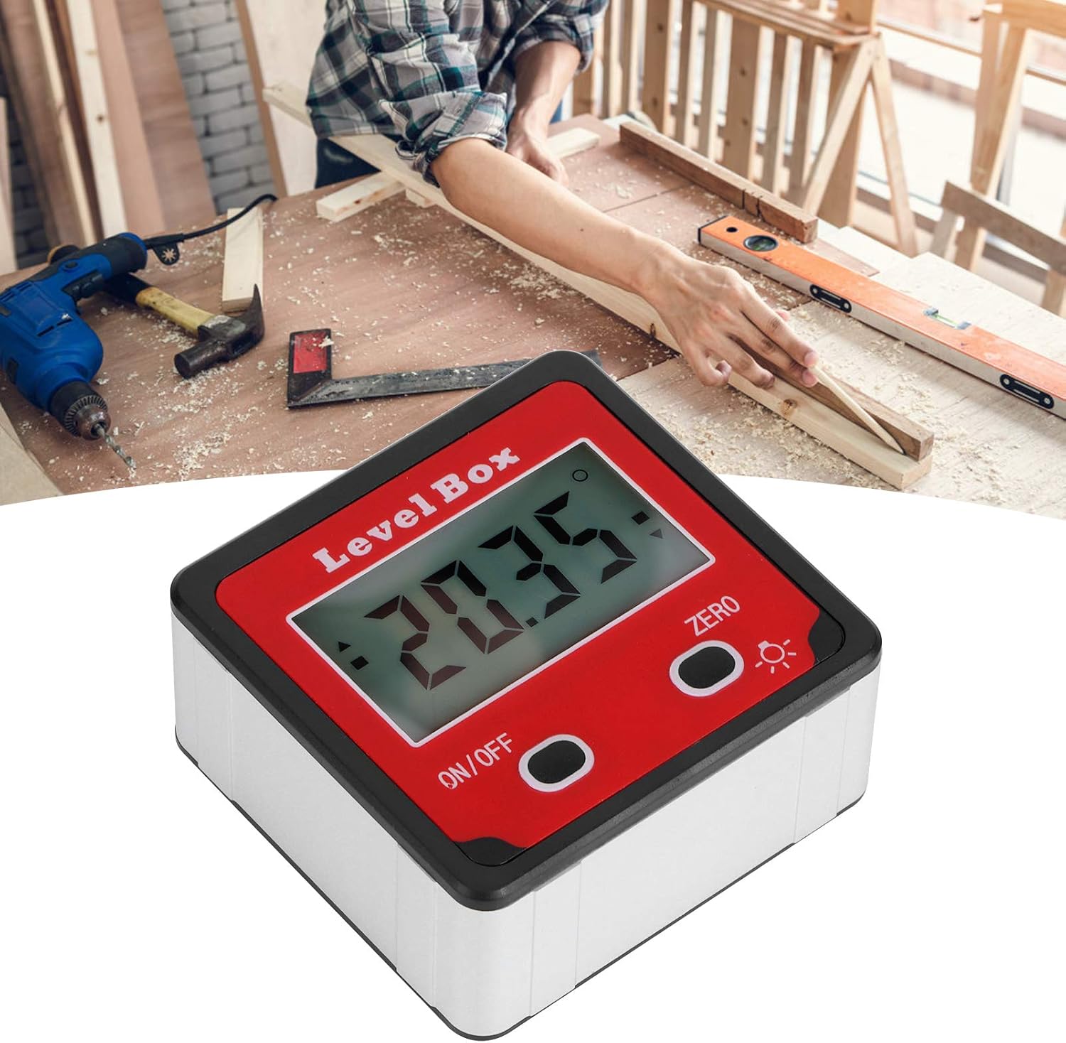 Digital Inclinometer Mini Protractor Angle Meter with LCD Display for Carpentry, Construction, and Car Maintenance - Essential for Professionals