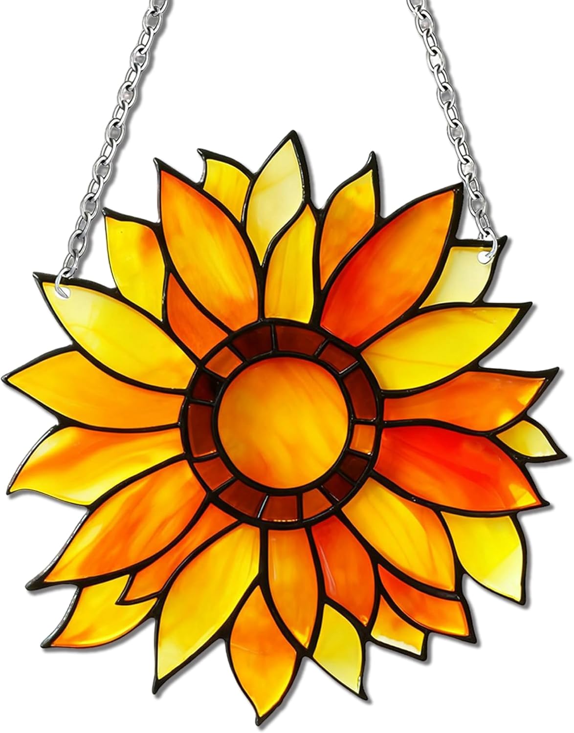 Ladybug Suncatcher Stained Glass, Ladybug Sun Catchers Window, Unique Nature Lover Gifts Leaf