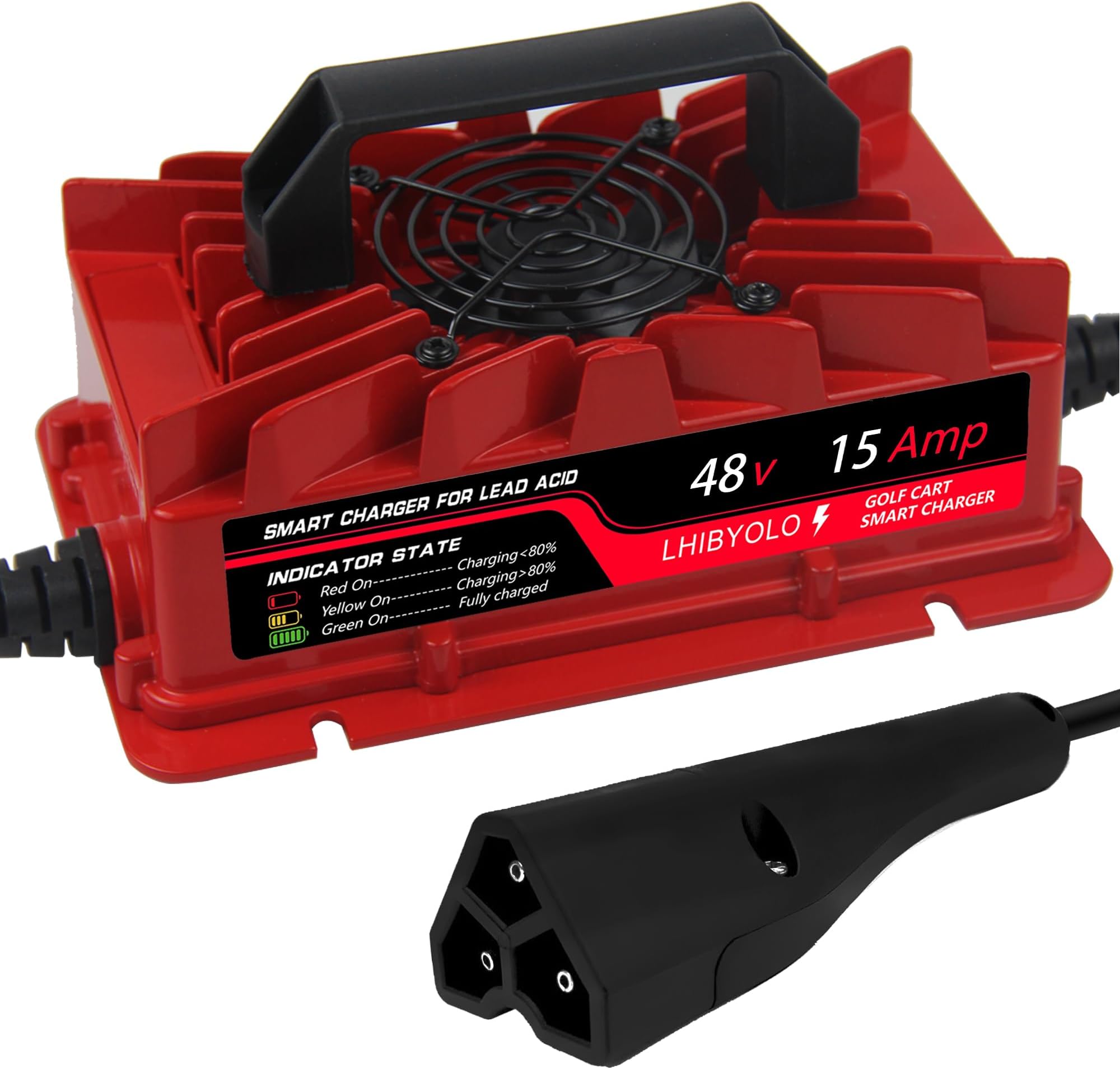 LHIBYOLO 48V Golf Carts Battery Charger for 15 AMP EZGO RXV