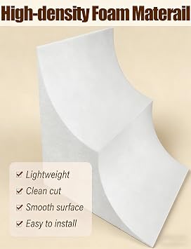 2 Pack Rounded Doorway Arch Kit, Foam Flexible Arch Corner Molding, Paintable Interior Curve Trim, DIY Decorative Wall Frame for Rooms