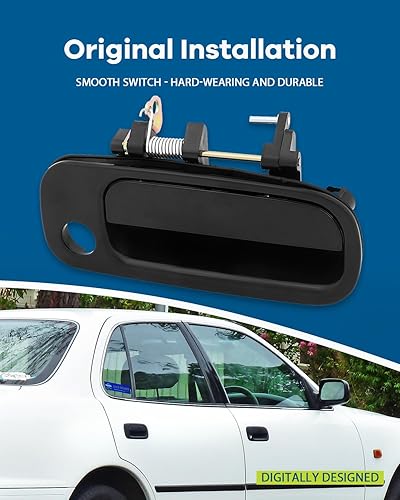 Miniatura 3 de LUJUNTEC Manijas de puerta interiores exteriores para el lado del pasajero del conductor para 1993-1996 para Toyota Camry (8 piezas)