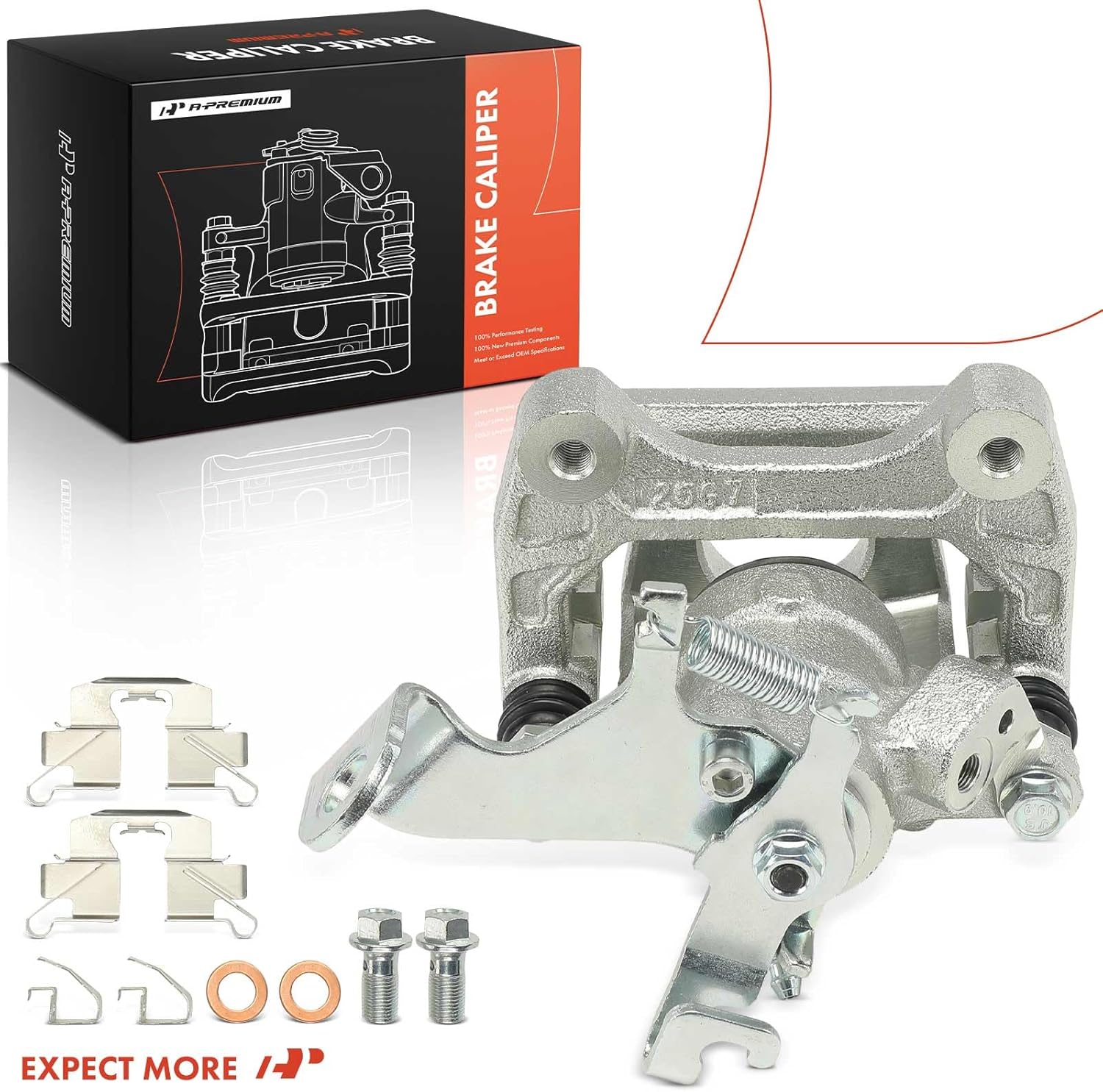 A-Premium Disc Brake Caliper Assembly with Bracket Compatible with Mazda Vehicles - CX-5 CX5 2013 2014 2015 - Rear Left Driver Side
