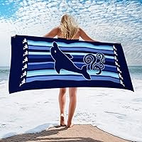 Vista 7 de Toalla de playa de microfibra de secado rápido para exteriores, viaje, alberca, natación, yoga, pícnic tamaño grande con patrón impreso, súper