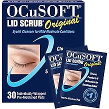 OCuSOFT Lid Scrub Original Eyelid Cleanser - Pre-Moistened Eyelid Wipes for Mild to Moderate Conditions - Eyelid Cleanser to Clean, Comfort & Soothe Irritated Eyelids - 30 Count