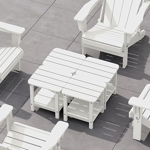 Miniatura 33 de SERWALL Mesa auxiliar Double Adirondack, Mesa auxiliar de forma rectangular, Negra