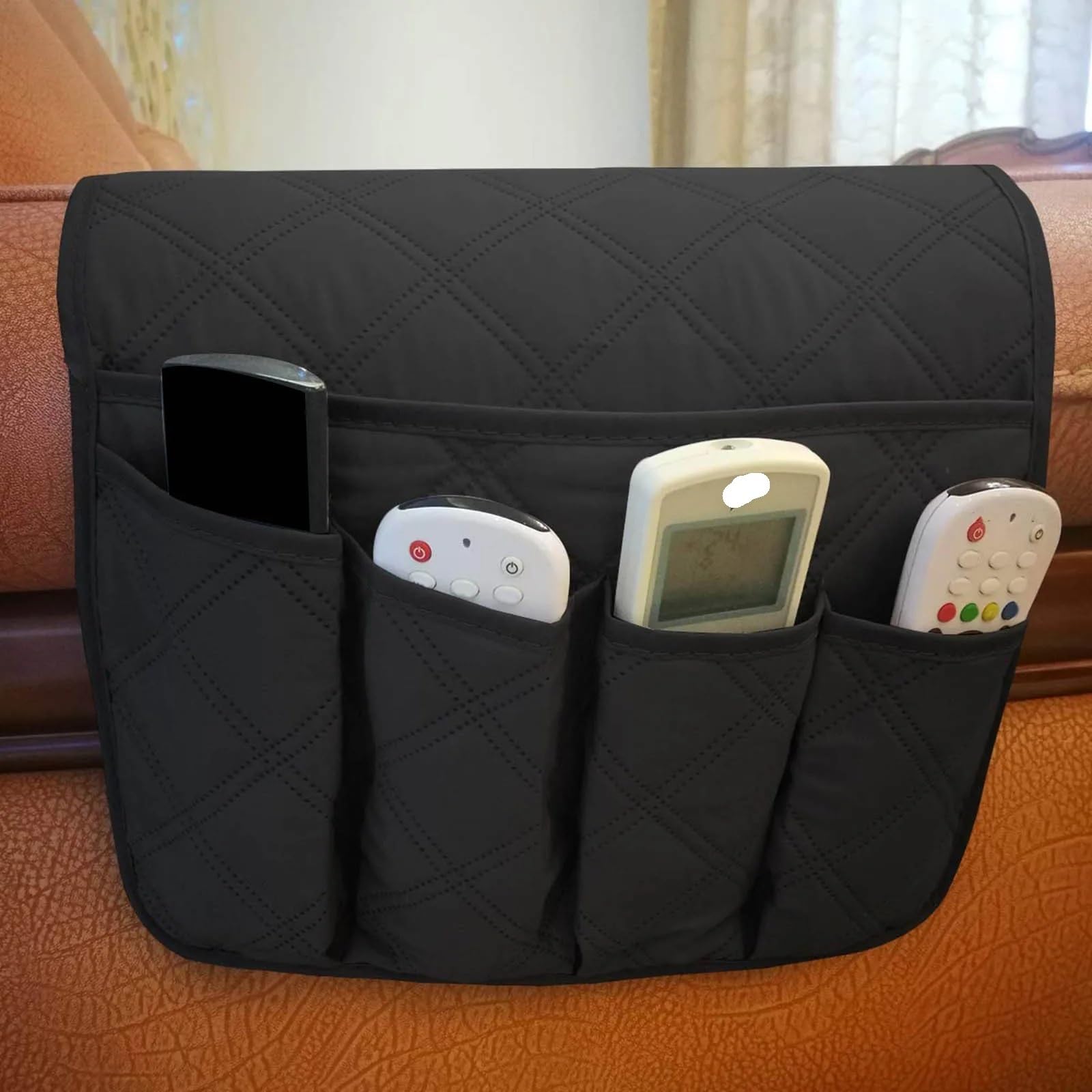Organisateur d'accoudoir de canapé, Pochettes d'organisation et Chaise, Convient au téléphone pour Télécommande, Téléphone