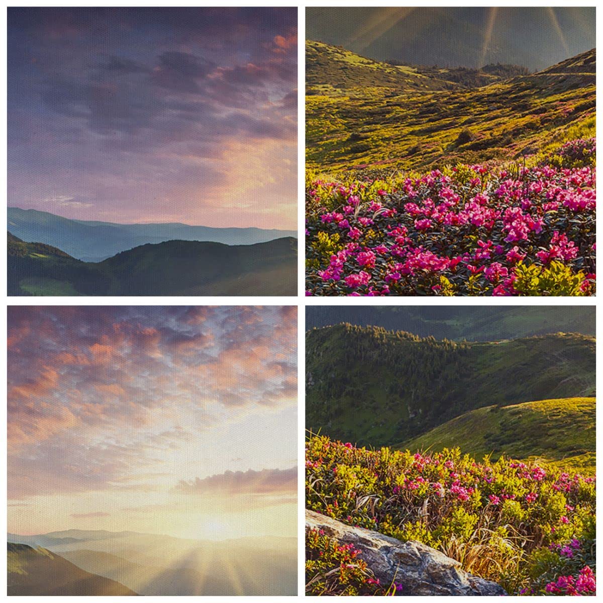 ARTTOR Bilder auf Leinwand 120x80cm Wandbild Landschaften Natur - 3152 | Gebirge Wiese Landschaft Groß XXL Wanddekoration Wohnzimmer Schlafzimmer Wanddeko Wand Kunstdruck Wandkunst Wall Decor ARTTOR