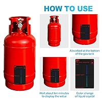 Vista 9 de Indicador magnético de nivel de gas de propano reutilizable, indicador de nivel de combustible de propano para el hogar, herramienta de cocina