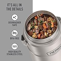 Vista 35 de THERMOS Stainless King Tarro de alimentos aislado al vacío con cuchara, 16 onzas, verde militar