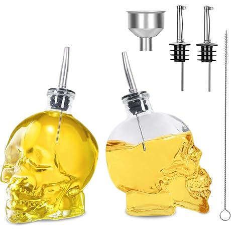 Gusnilo Skull-Shaped Oil & Vinegar Dispenser Set