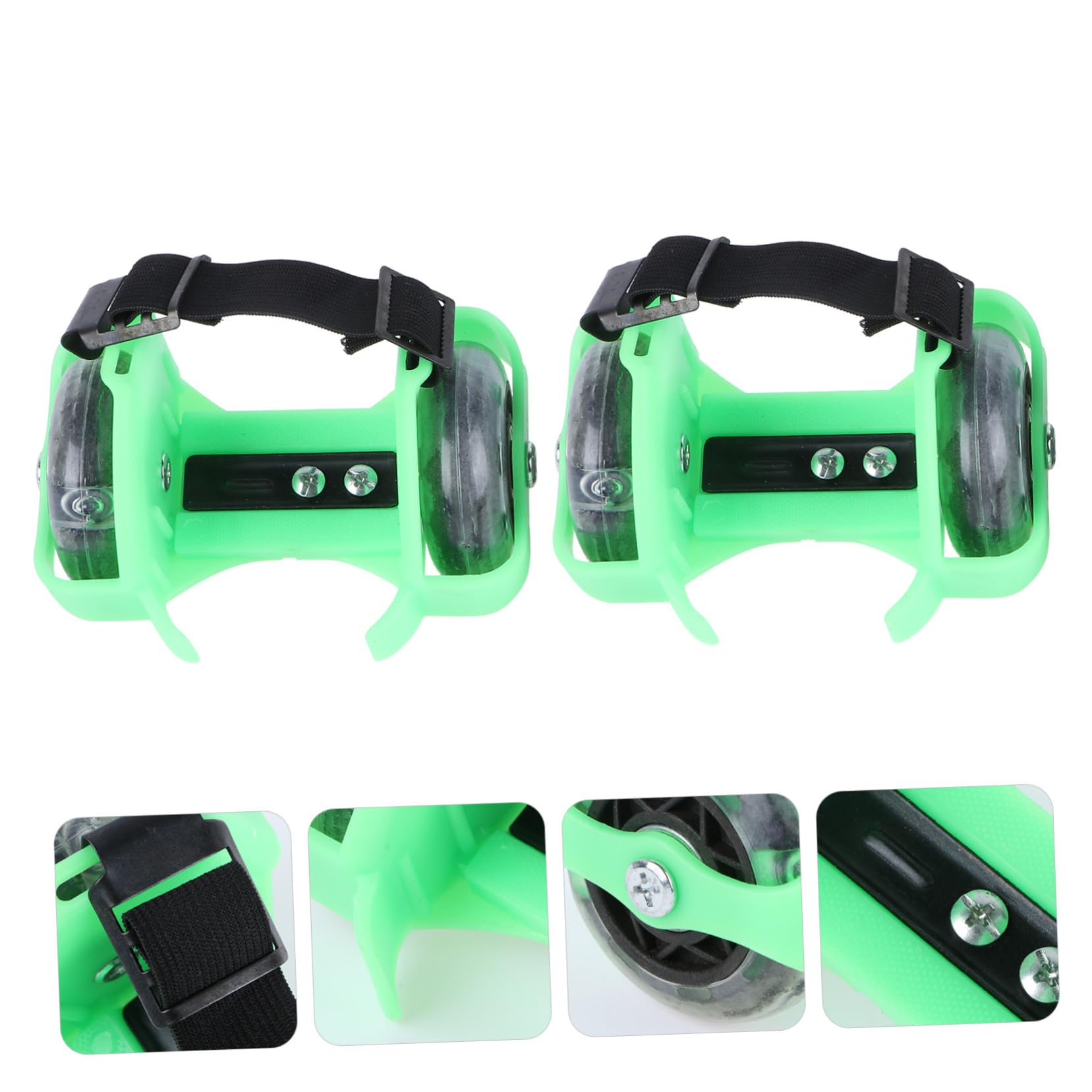 Chaussures de Patin à roulettes Garçon Fille Réglables Vertes avec Roues Lumineuses Roller Sécurisé et Confortable pour Garçon et Fille Protection et Décompression