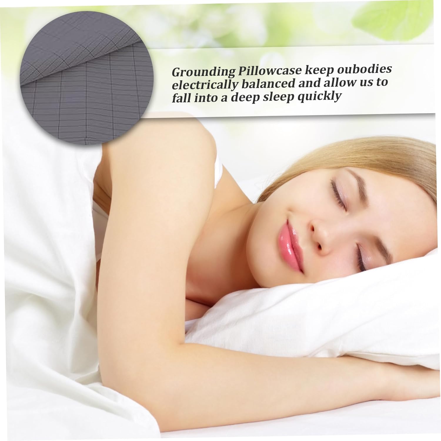 Grounding Sheet 28x52in Soft Grounding Bed Sheet Breathable Bed with Cable Conductive Foldable Mat for Better Sleep Stress Relief