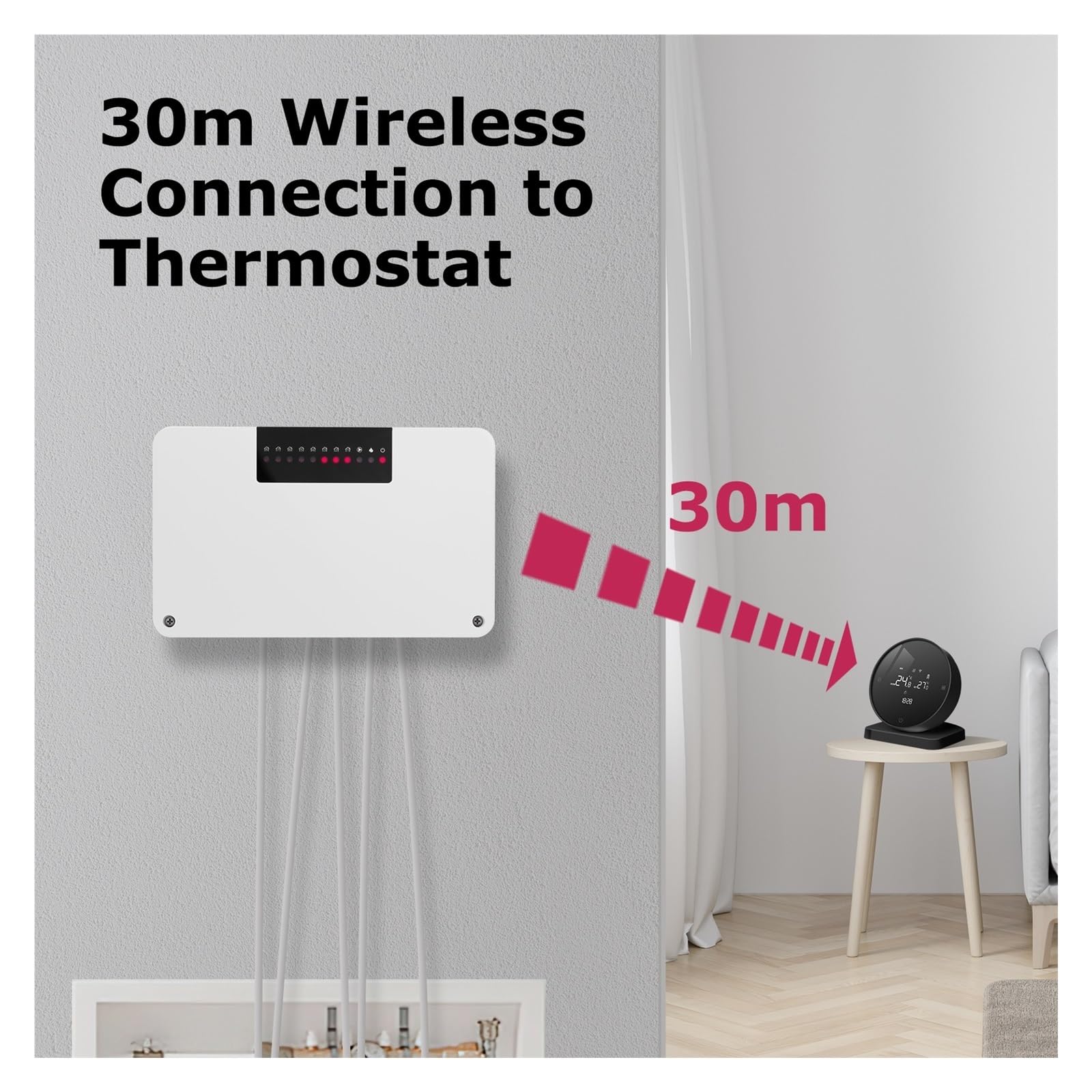 Thermostat contrôleur de Chauffage WiFi Maison Intelligente système de Chauffage à 8 canaux for chaudière à gaz actionneur de Plancher d'eau