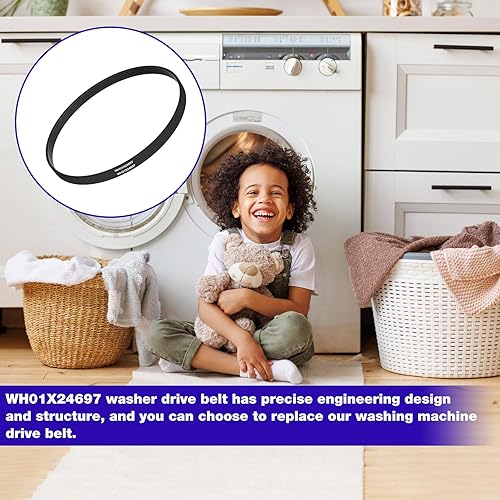 Miniatura 7 de WH01X24697 Correa de transmisión de arandela para GEHotpoint Correa de transmisión de arandela Pats de repuesto AP6037512,4585709,PS11767488