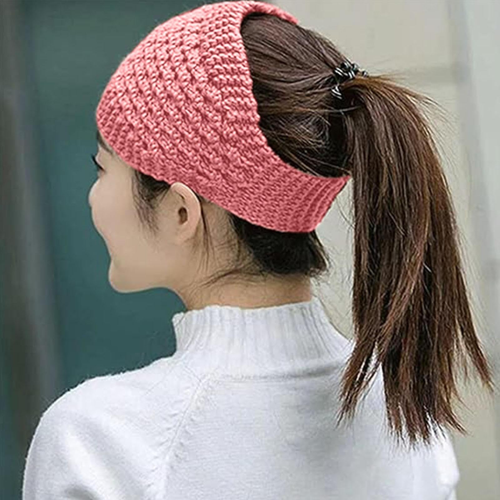カシミヤ100%ビーニー　ポンポン付き、カシミヤヘッドバンド Amazon | ラップヘッドバンド レディース ポニーテールヘッドバンド