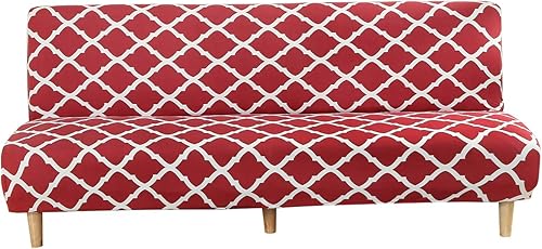 Vista 16 de MIFXIN Funda de sofá sin brazos, funda elástica de elastano lavable, plegable, sin reposabrazos, protector de muebles para sofá sin reposabrazos