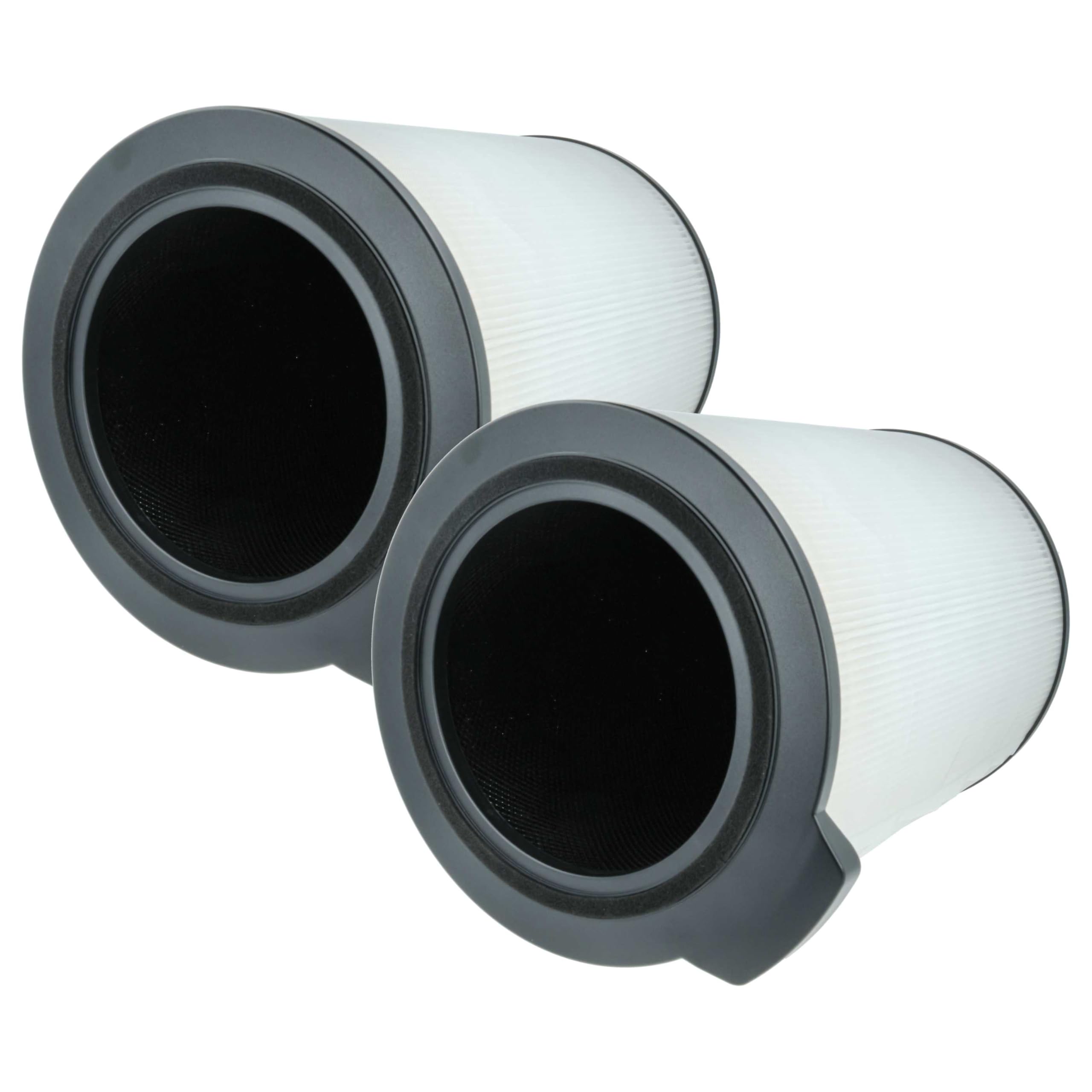 vhbw 2 x filtr z węglem aktywnym kompatybilny z oczyszczaczem powietrza Bosch Air 6000 – filtr powietrza H13, czarno-biały