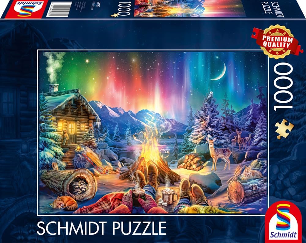 Schmidt Spiele 59787 Campfire Romance Under The Starry Sky, 1000 Pieces, Puzzle, Multi-Coloured