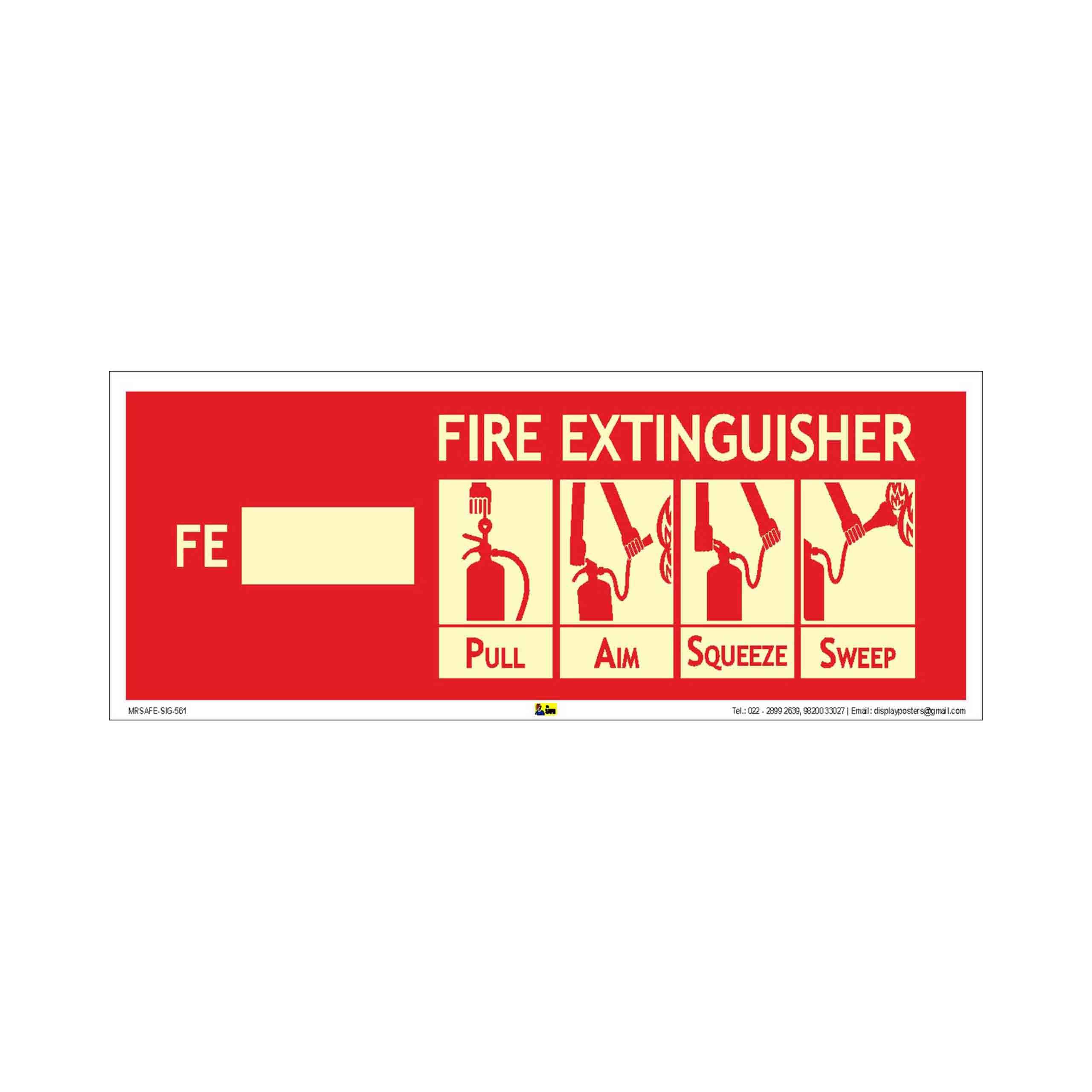 Fire Extinguisher Sign Eco Vinyl Sticker 12 Inch X 4 Inch-image-13